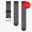 Suunto Athletic 1 Strap - 20mm Silicone - Black/Steel OS / Black/Steel Watch Straps