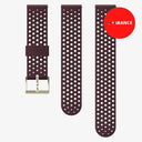 Suunto Athletic 1 Strap - 20mm Silicone - Burgundy OS / Burgundy/Gold Watch Straps
